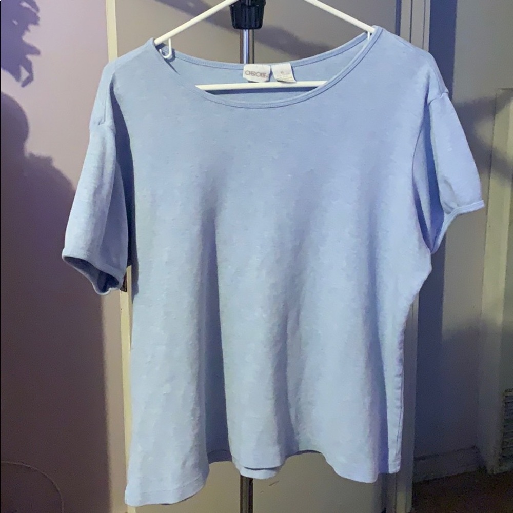 Cherokee light heathers blue top